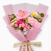 YSHomy Crochet Rose Tulip Daisy Bouquet